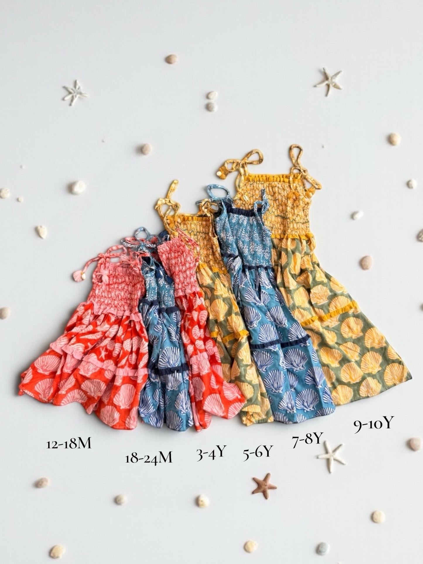 Seashell Tassel Dress with Bow