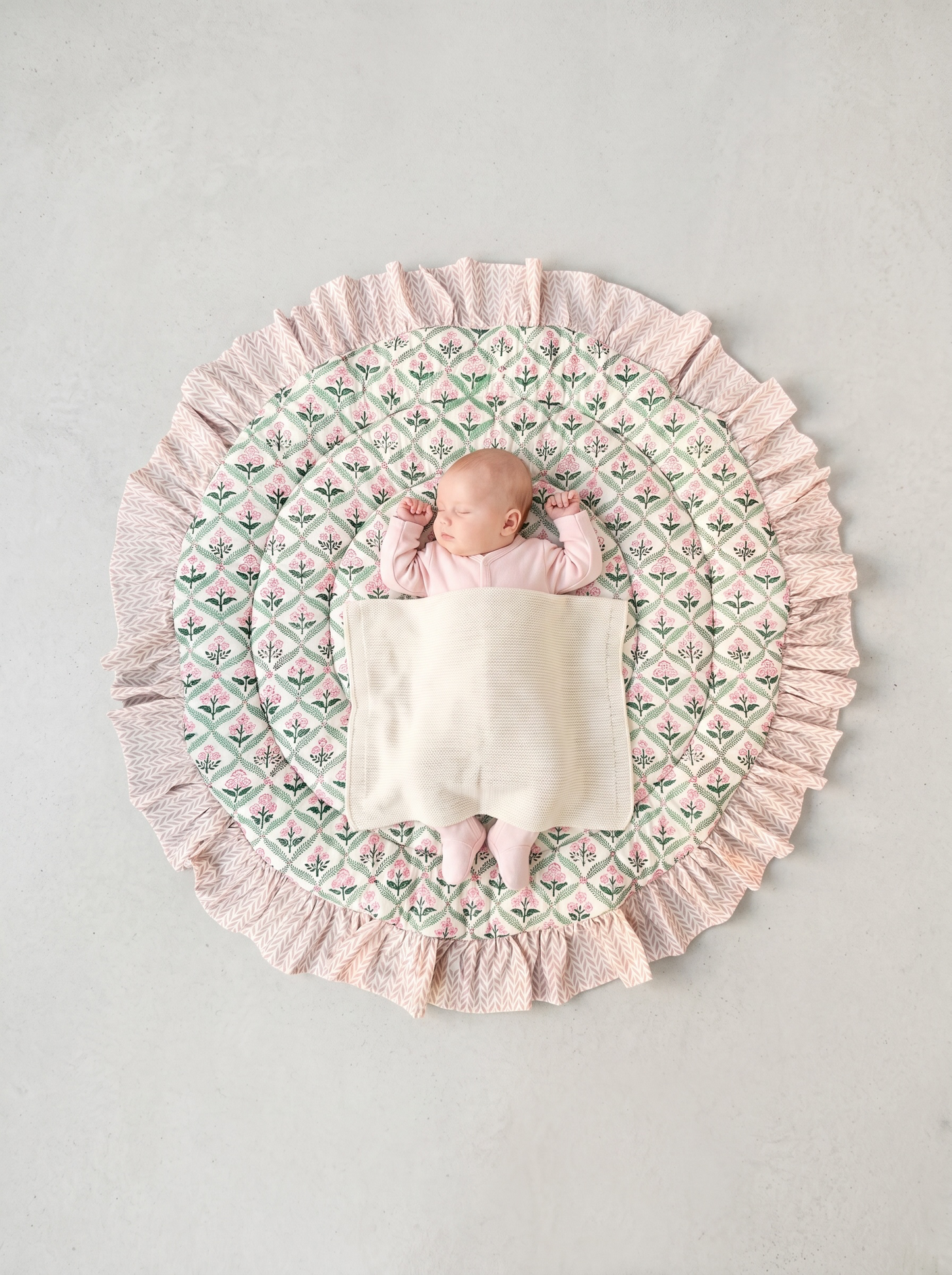 Round Ruffled Baby Play Mat