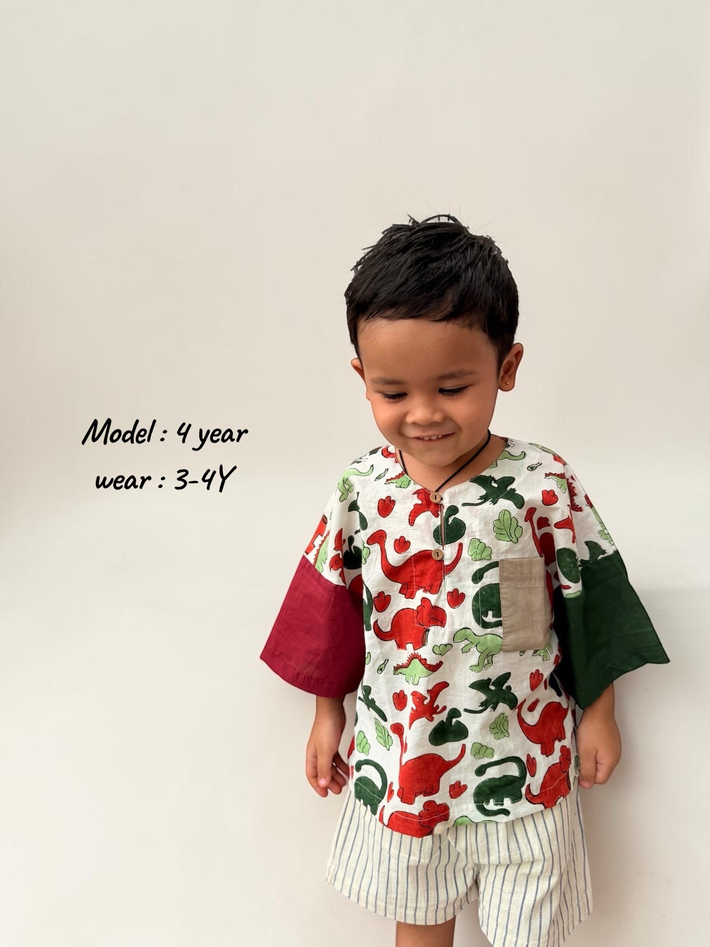 Mixed Motif Adventure Pullover Shirt