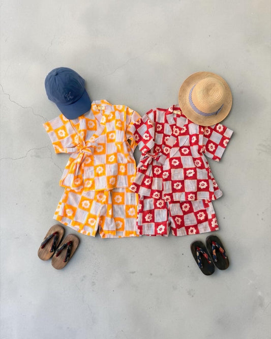 Jinbei Japanese Flower Check