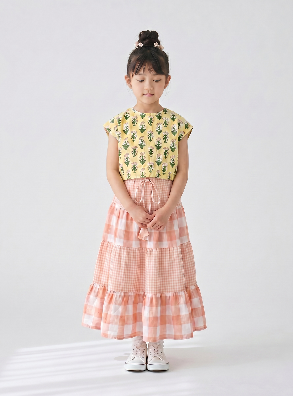 Back Button Top &amp; Long Skirt Set