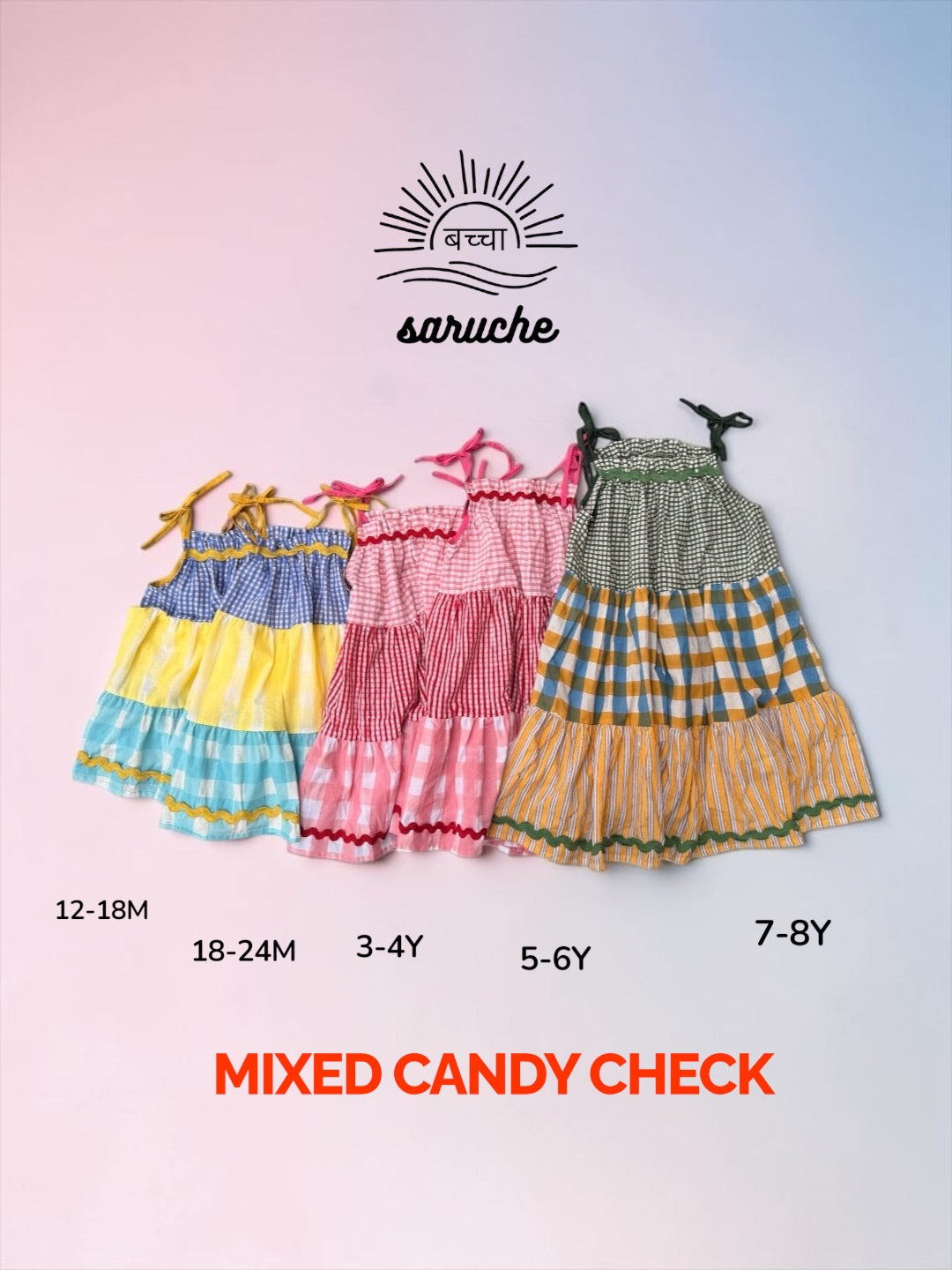 Mixed Candy Check Camisole Dress
