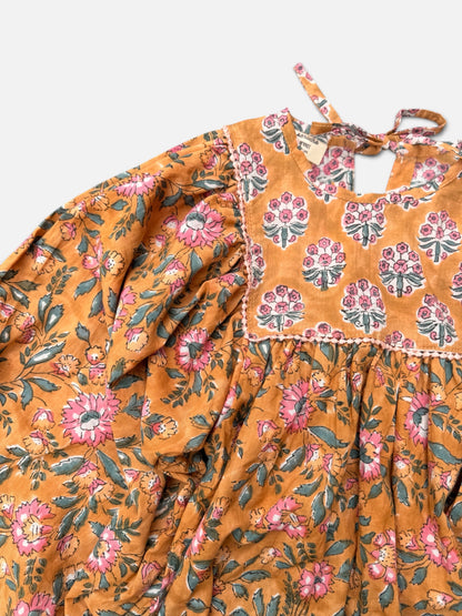 Balloon Sleeve Midi Retro Dress