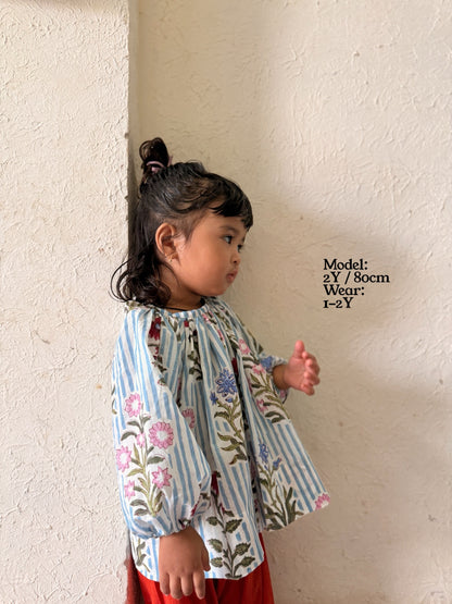 Garden Stripe Balloon Tunic