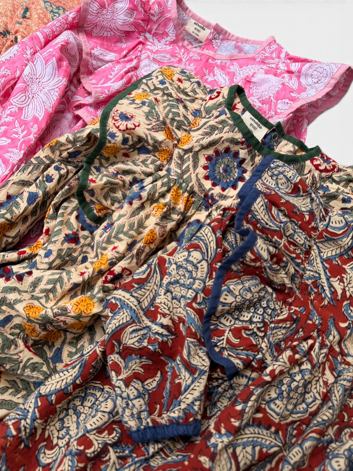 Baby Girl Ruffles Block Print Romper