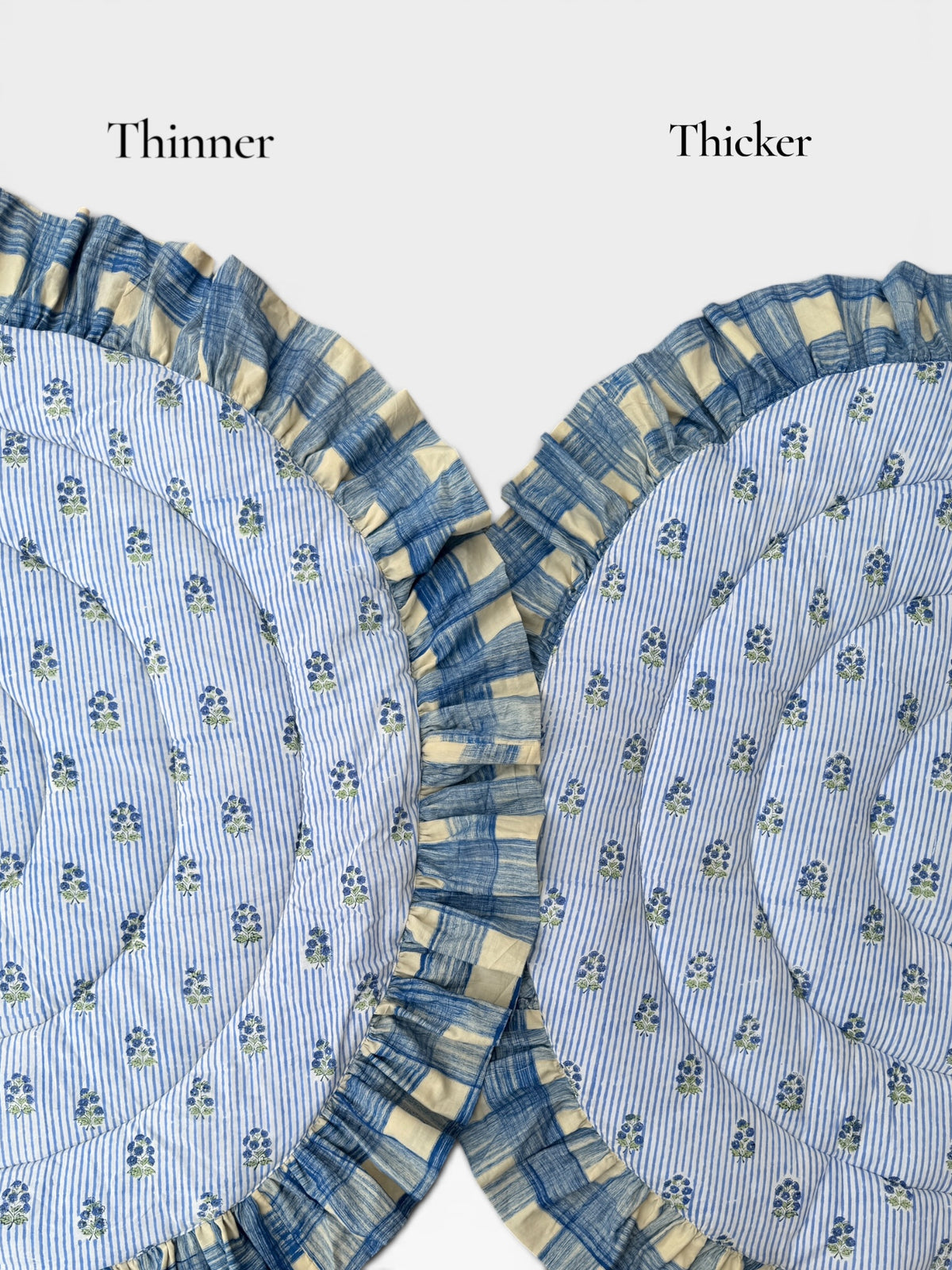 Baby Play Mat Round Frill -Reversible Large(Regular size)-
