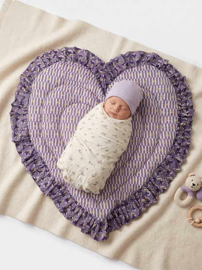 Baby Play Mat Heart Frill -Reversible Small Double Foam Only-