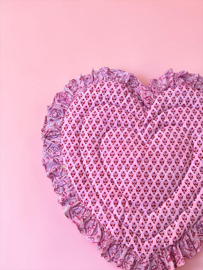 Baby Play Mat Heart Frill -Regular Size Pink Type-