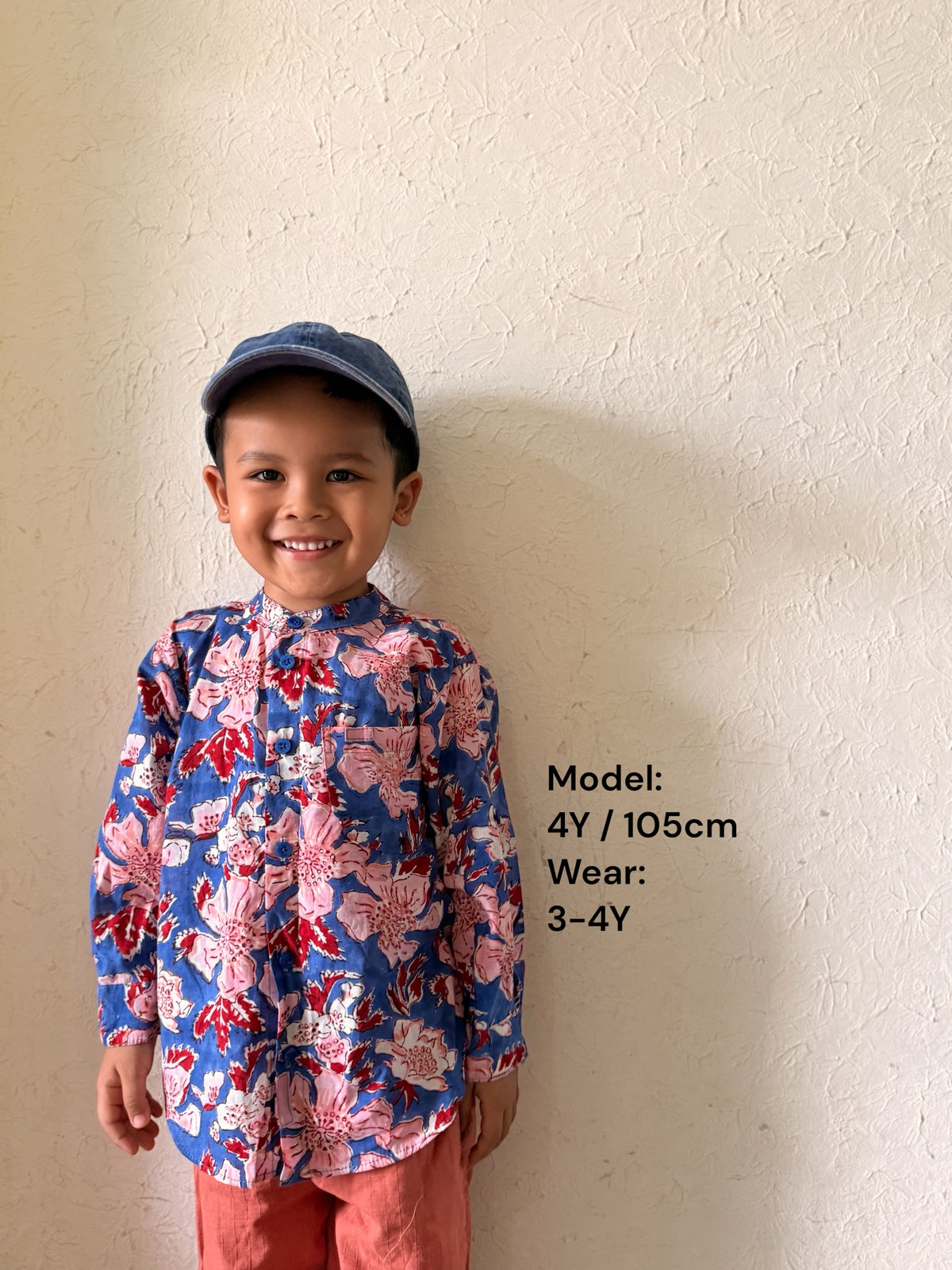 Boys Block Print Long Sleeve Regular Fit Shirt