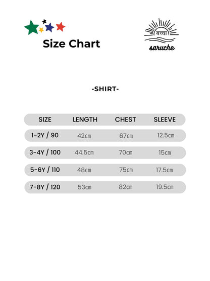 Boys Block Print Short Sleeve Shirt -Block Print Cotton-