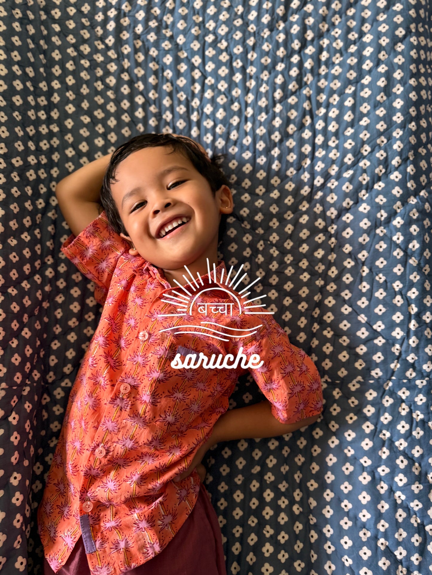 Boy's Block Print Short Sleeve Shirts