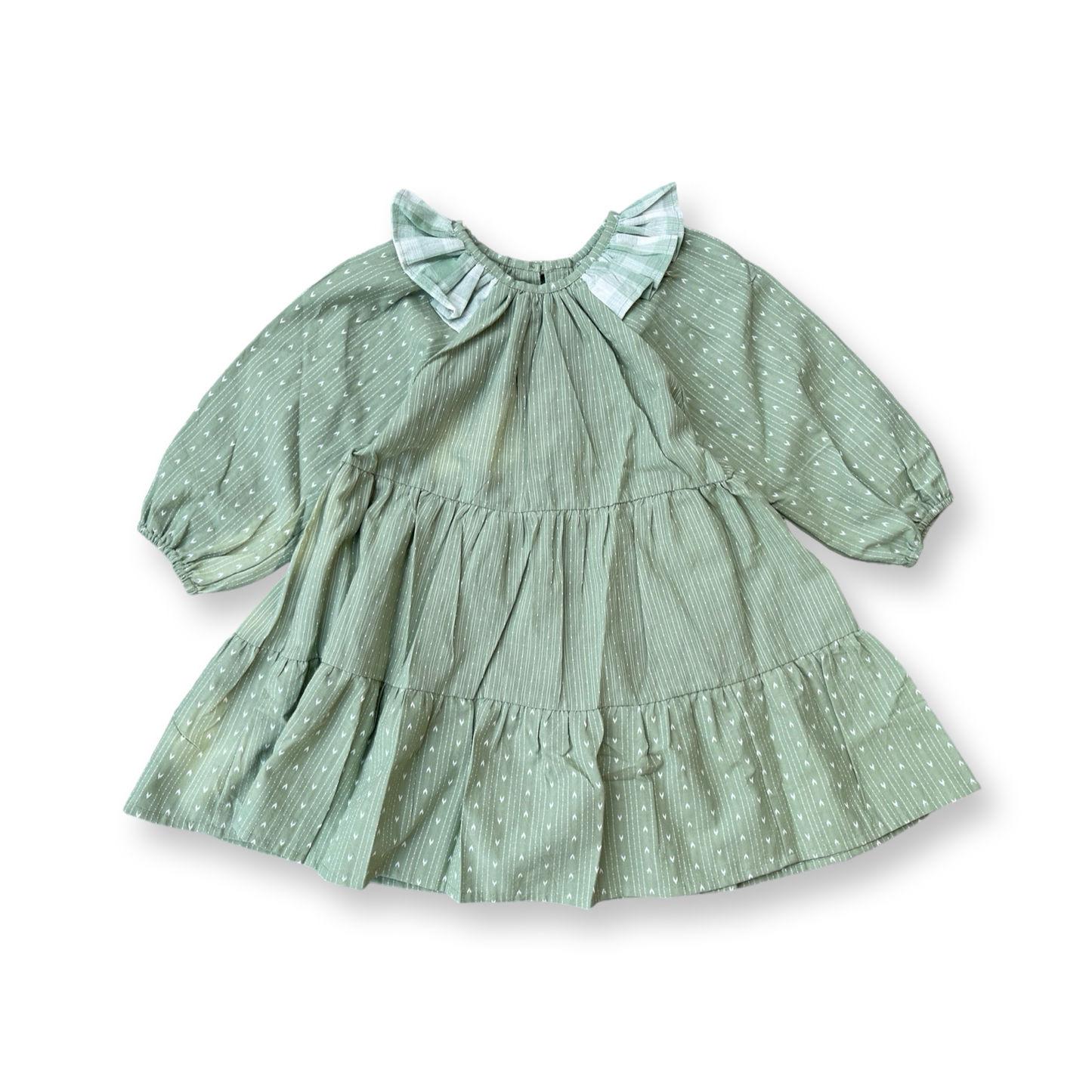 South Cotton Side Neck Frill Dress
