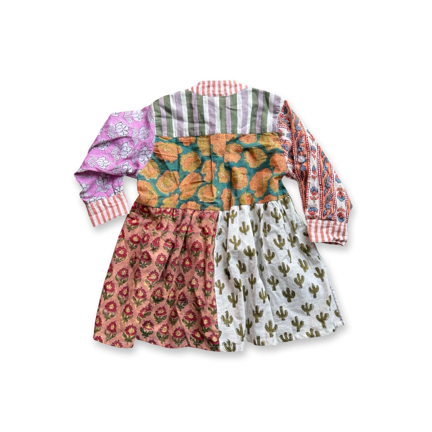 Sunny Funny Patchwork Shirts Dress
