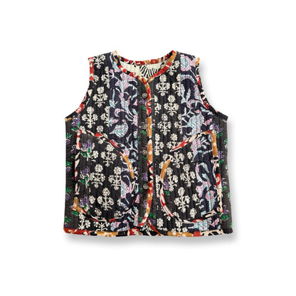 Stripes Patchwork Reversible Vest