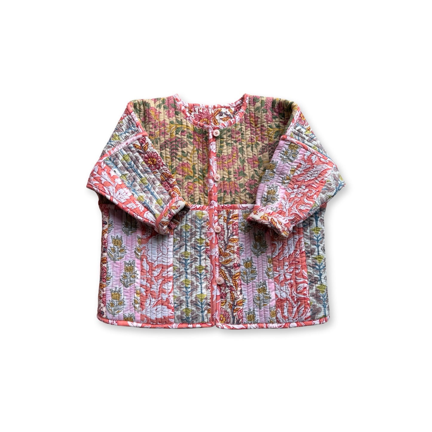 Stripes Patchwork Quilted Reversible Jacket