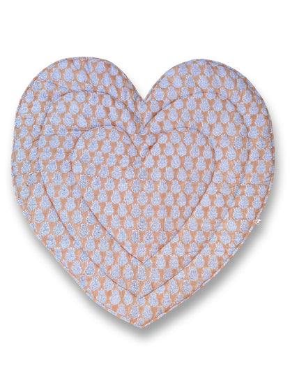 Baby Quilt Play Mat Heart Piping -Single Texetile-