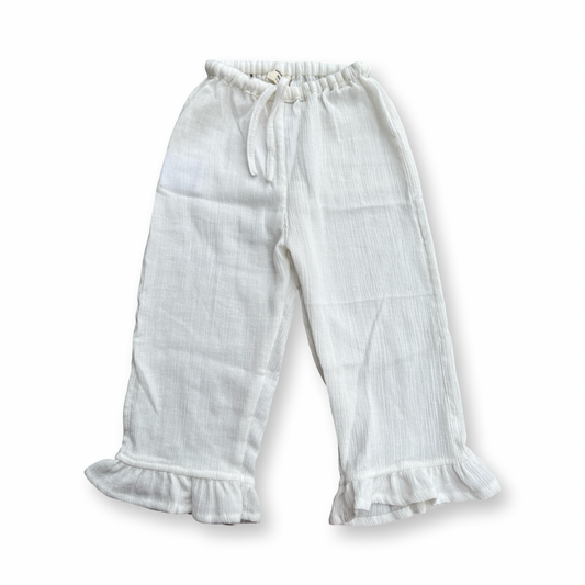 ⭐︎1-4才まで⭐︎ Organic Crinkle Cotton Frill Pants