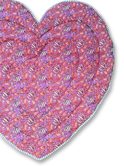 Baby Quilt Play Mat Heart Piping -Combination Texetile-