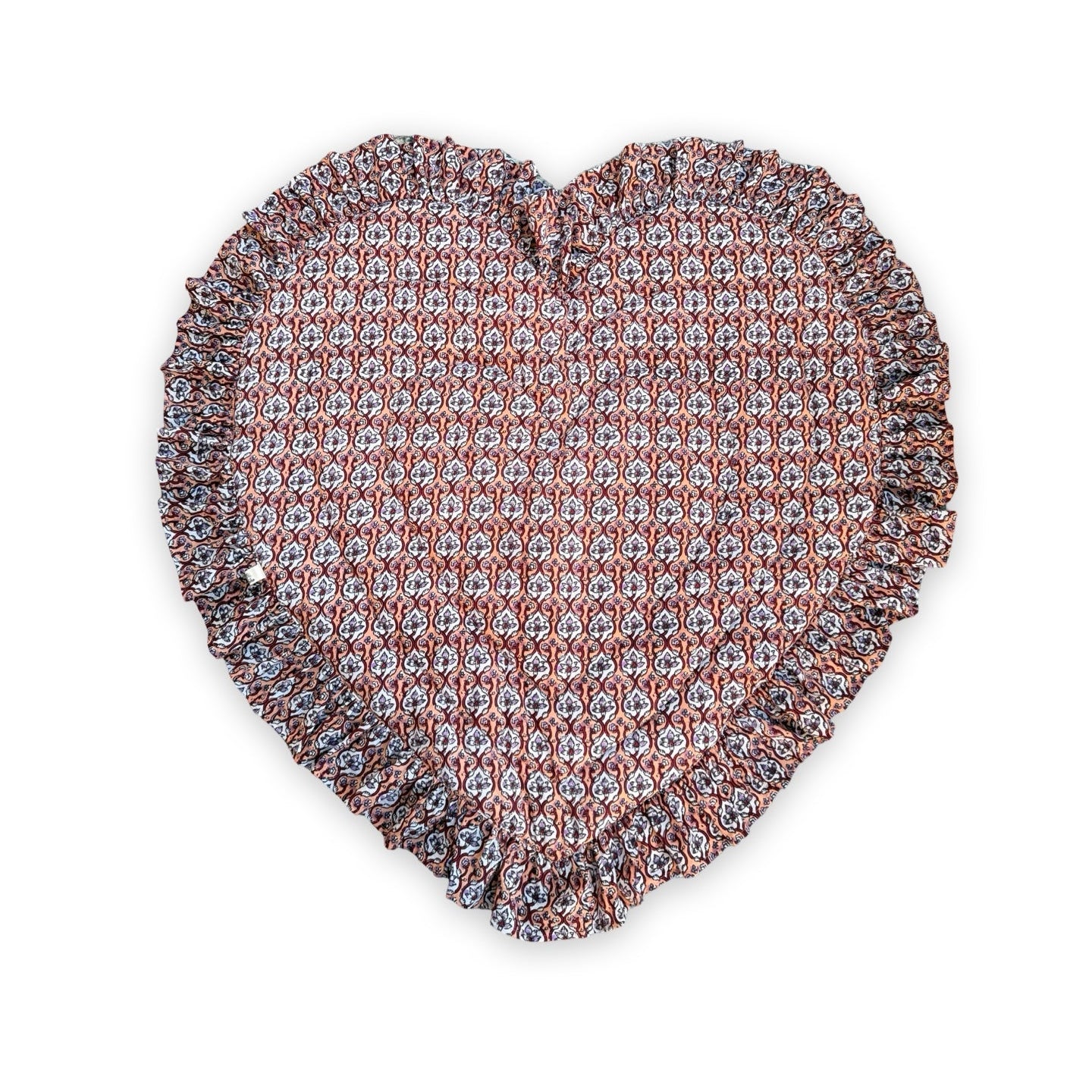 Baby Quilt Play Mat Heart Frill -Maroon-