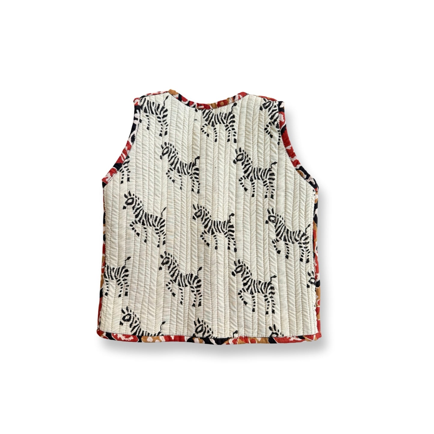 Stripes Patchwork Reversible Vest