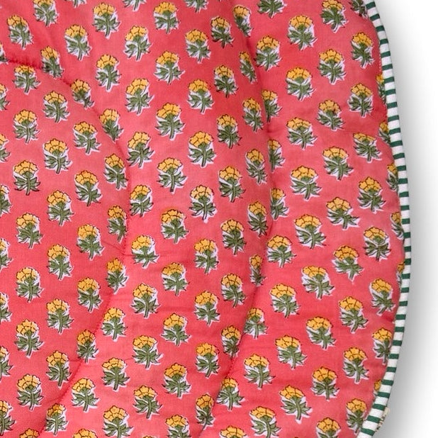 Baby Quilt Play Mat Heart Piping -Combination Texetile-