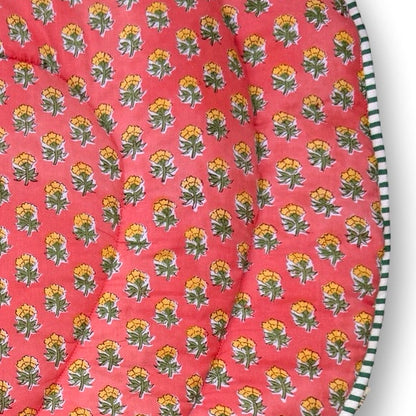Baby Quilt Play Mat Heart Piping -Combination Texetile-