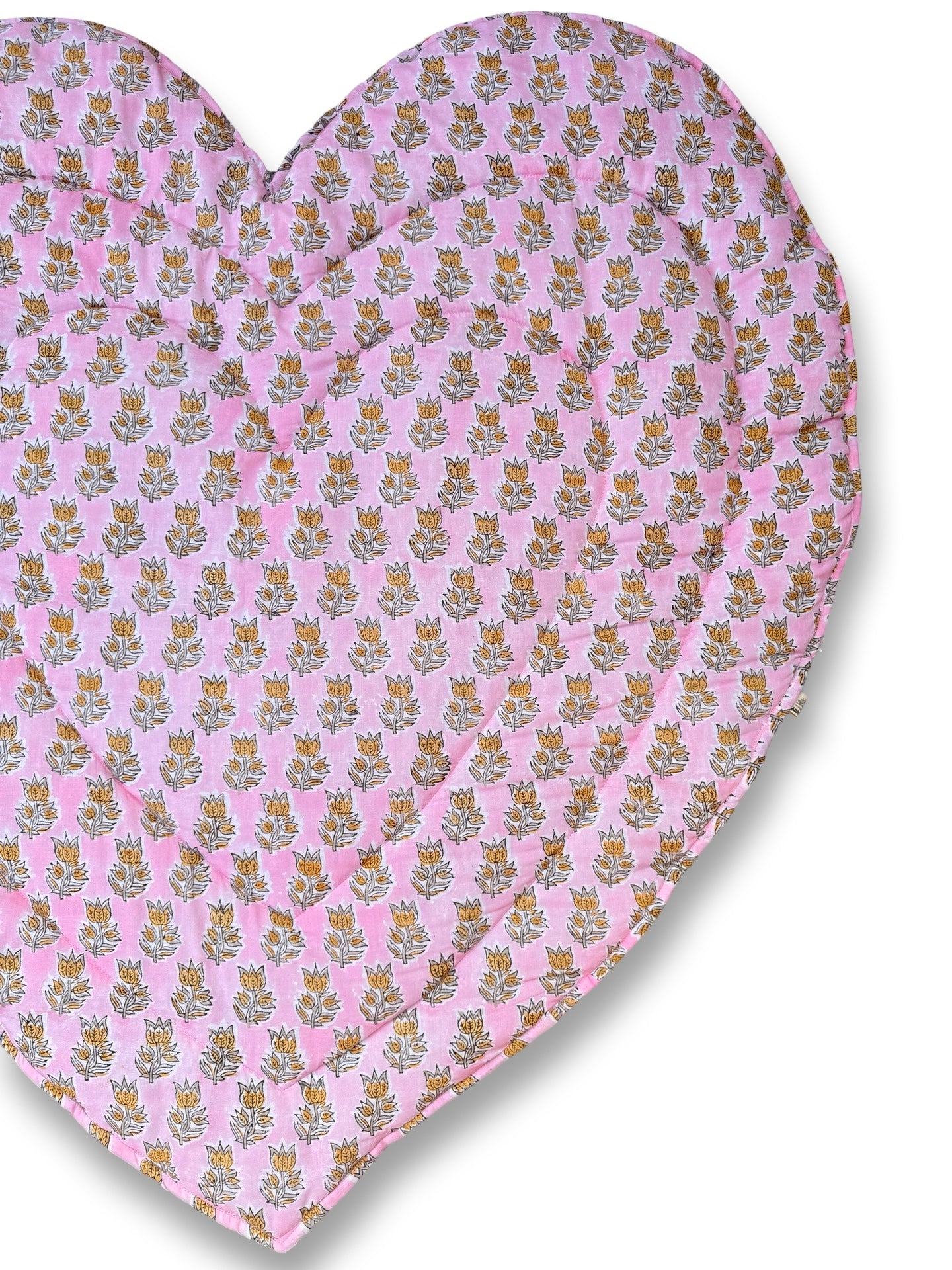 Baby Quilt Play Mat Heart Piping -Single Texetile-