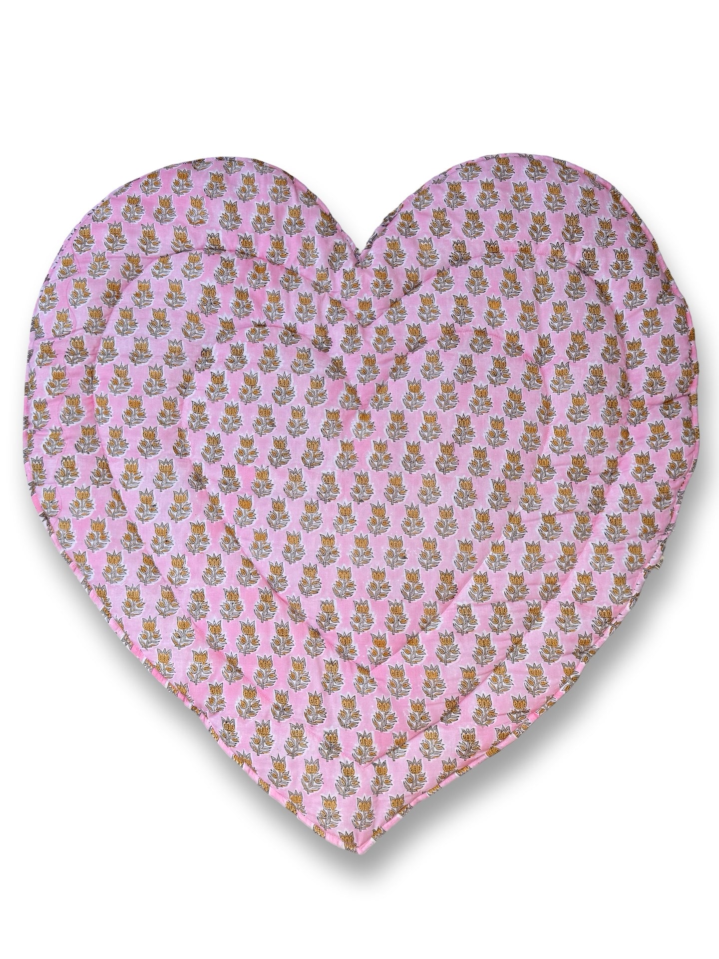 Baby Quilt Play Mat Heart Piping -Single Texetile-