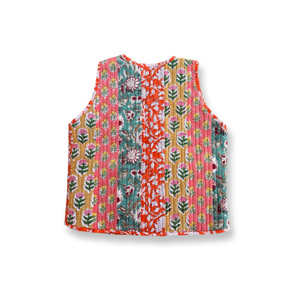 Stripes Patchwork Reversible Vest