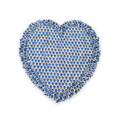 Baby Quilt Play Mat Heart Frill -Royal Blue Flower-