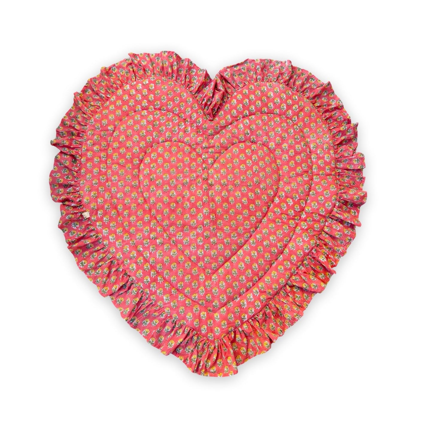 Baby Quilt Play Mat Heart Frill -Sunny Orange-