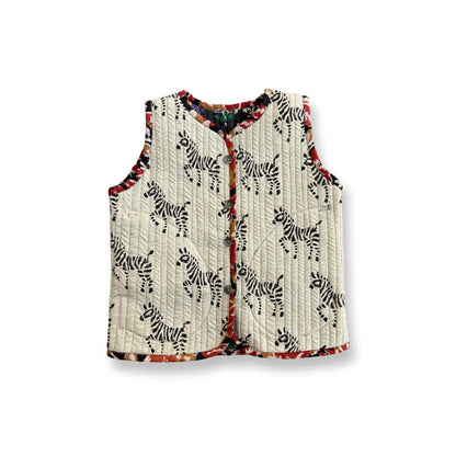 Stripes Patchwork Reversible Vest