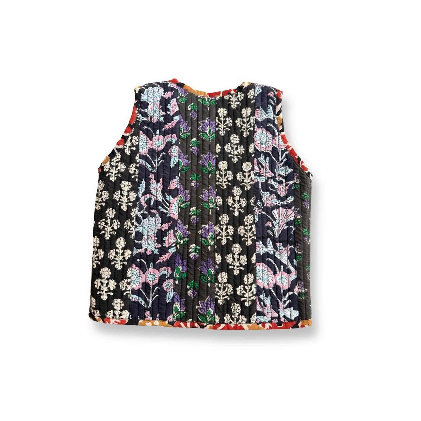 Stripes Patchwork Reversible Vest